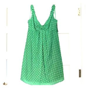 Nine West green polkadot dress